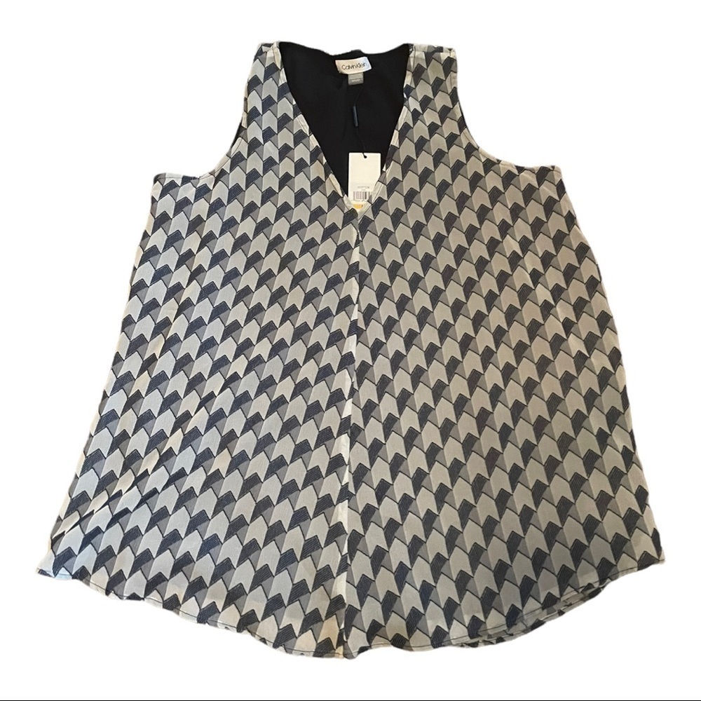 calvin Klein Suits V neck sleeveless blouse